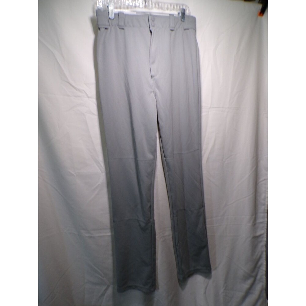 Rawlings Men's Gray Baseball Pants Open Bottom Straight Leg Size M